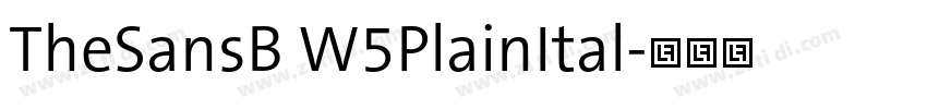 TheSansB W5PlainItal字体转换